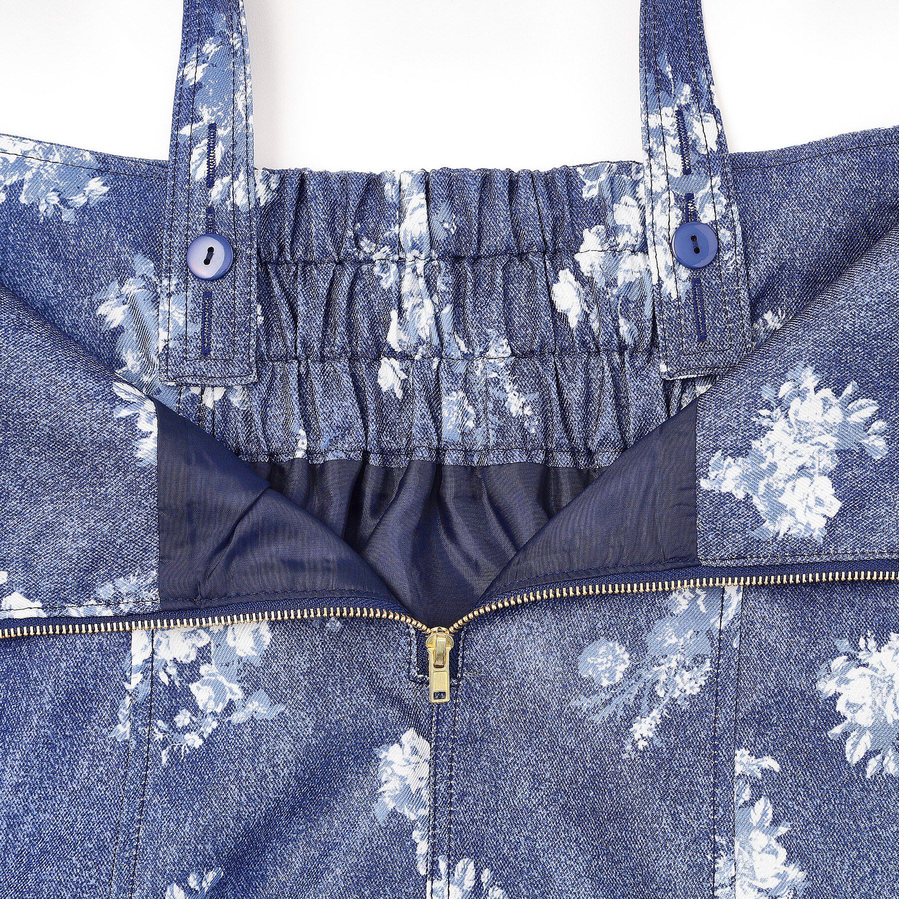 ITS&rsquo;DEMO「【手洗い可】デニム風ジャンスカ」|ワンピース|