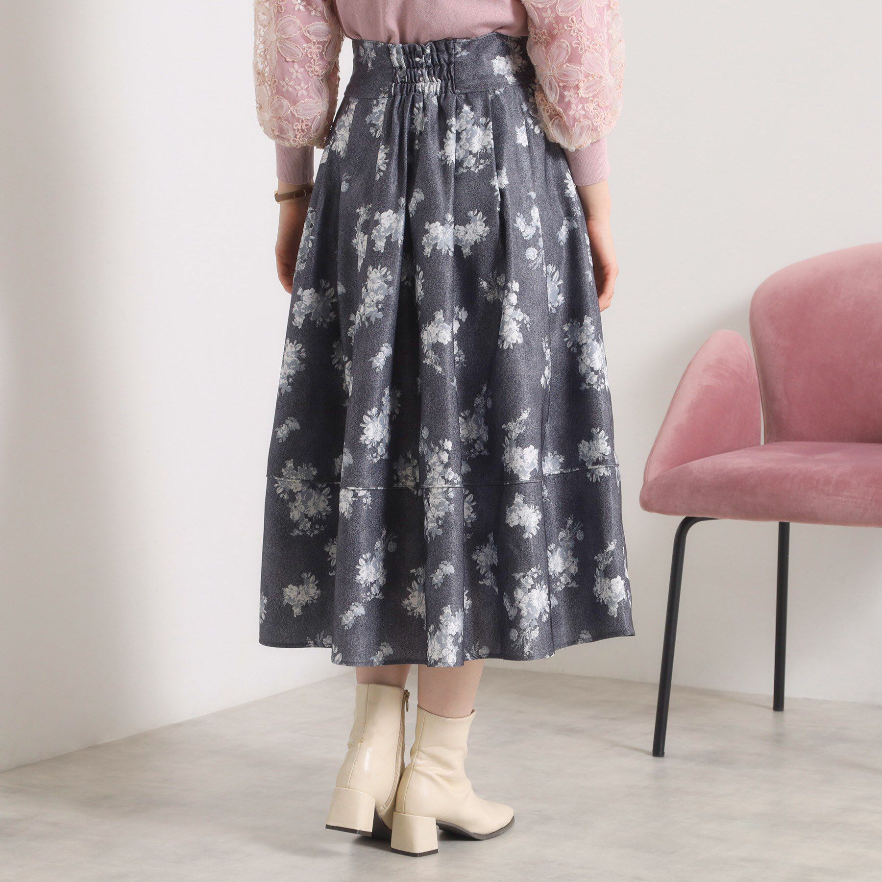 ITS&rsquo;DEMO「【手洗い可／ウエストゴム】フロントジップデニム風スカート」|スカート|