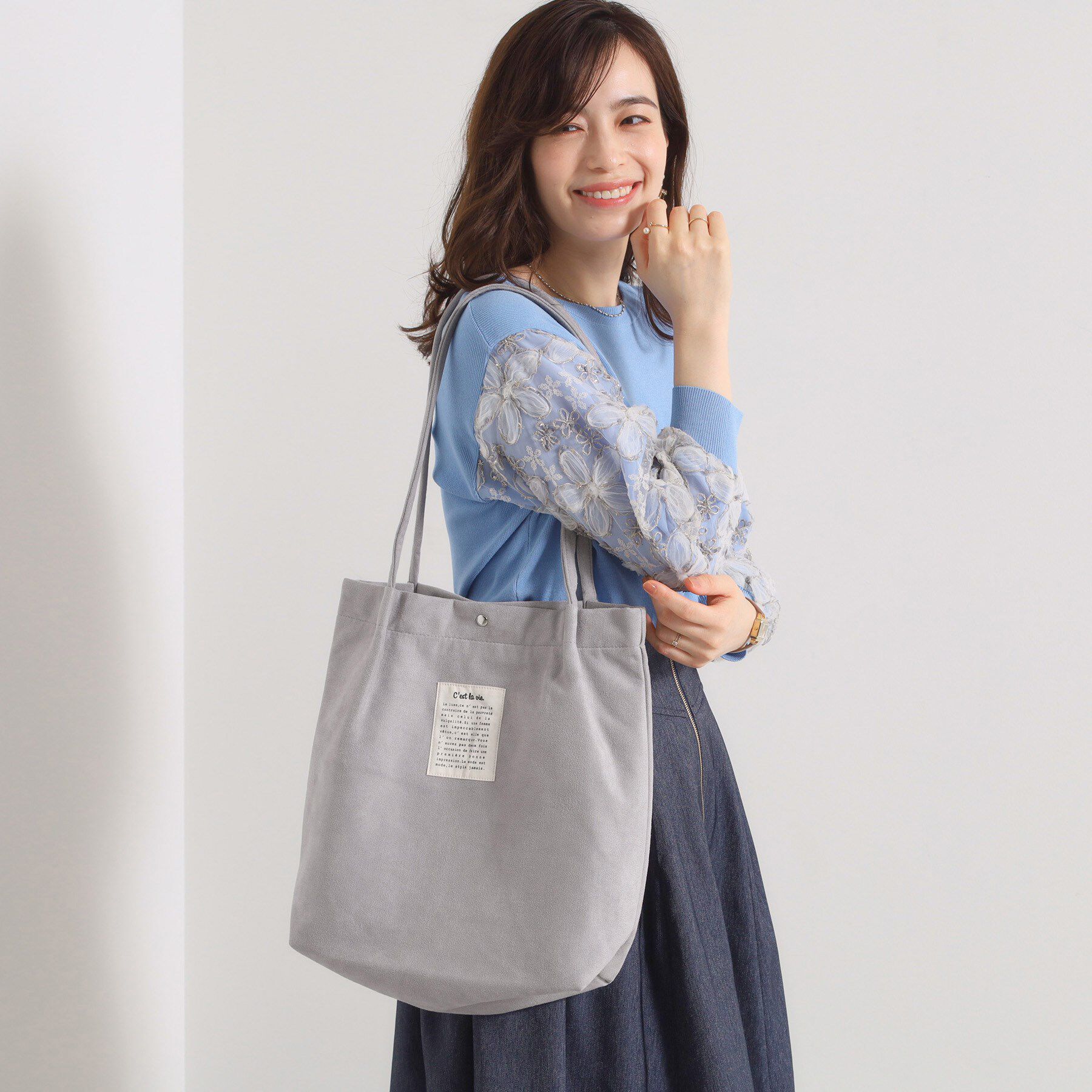 ITS&rsquo;DEMO「【A4対応】スエードハンドルタックトート」|トートバッグ|