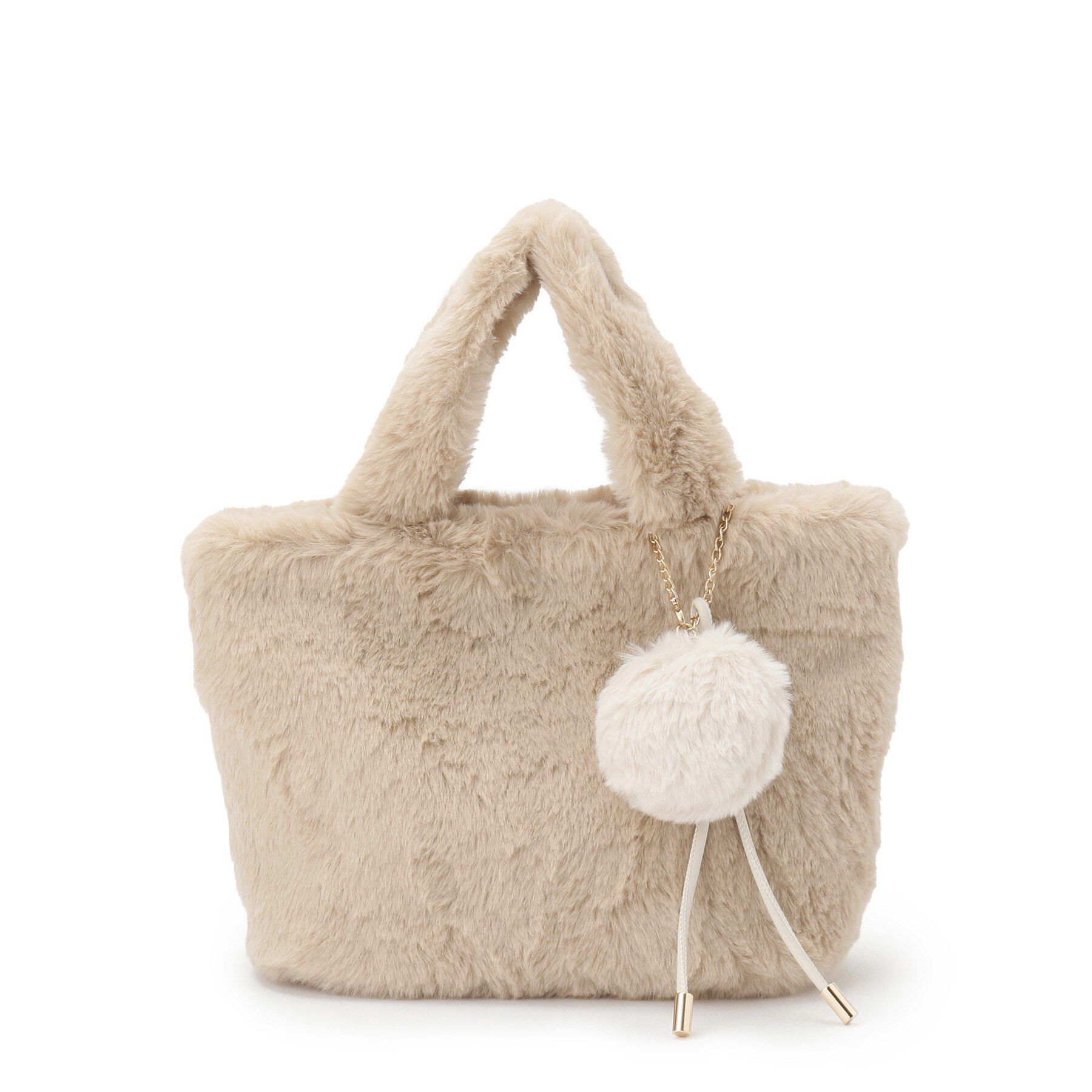 ITS&rsquo;DEMO「チャーム付きフェイクファートート」|トートバッグ|