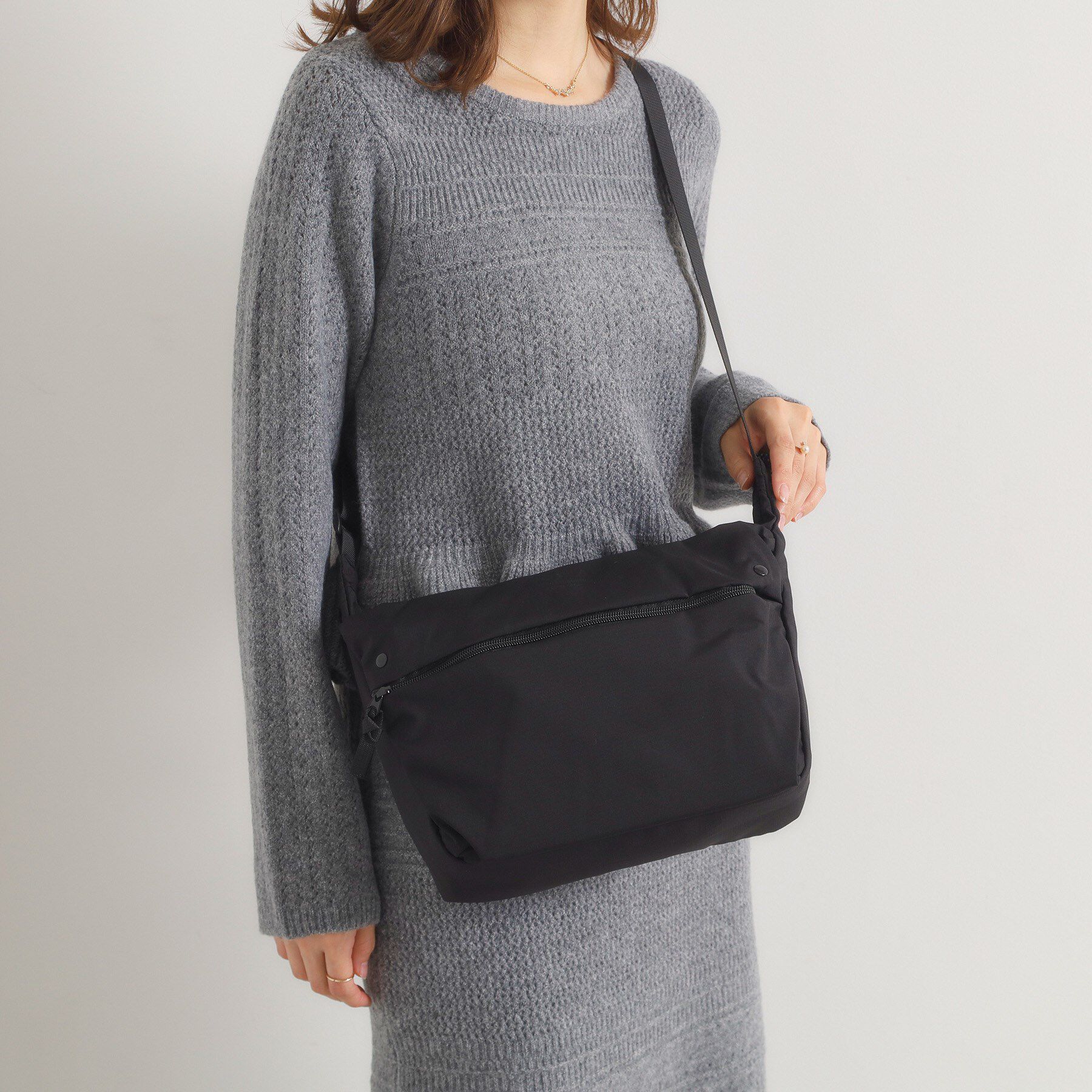 ITS&rsquo;DEMO「【撥水／7ポケット】リップストップショルダー」|ショルダー・メッセンジャー|ブラック(019)