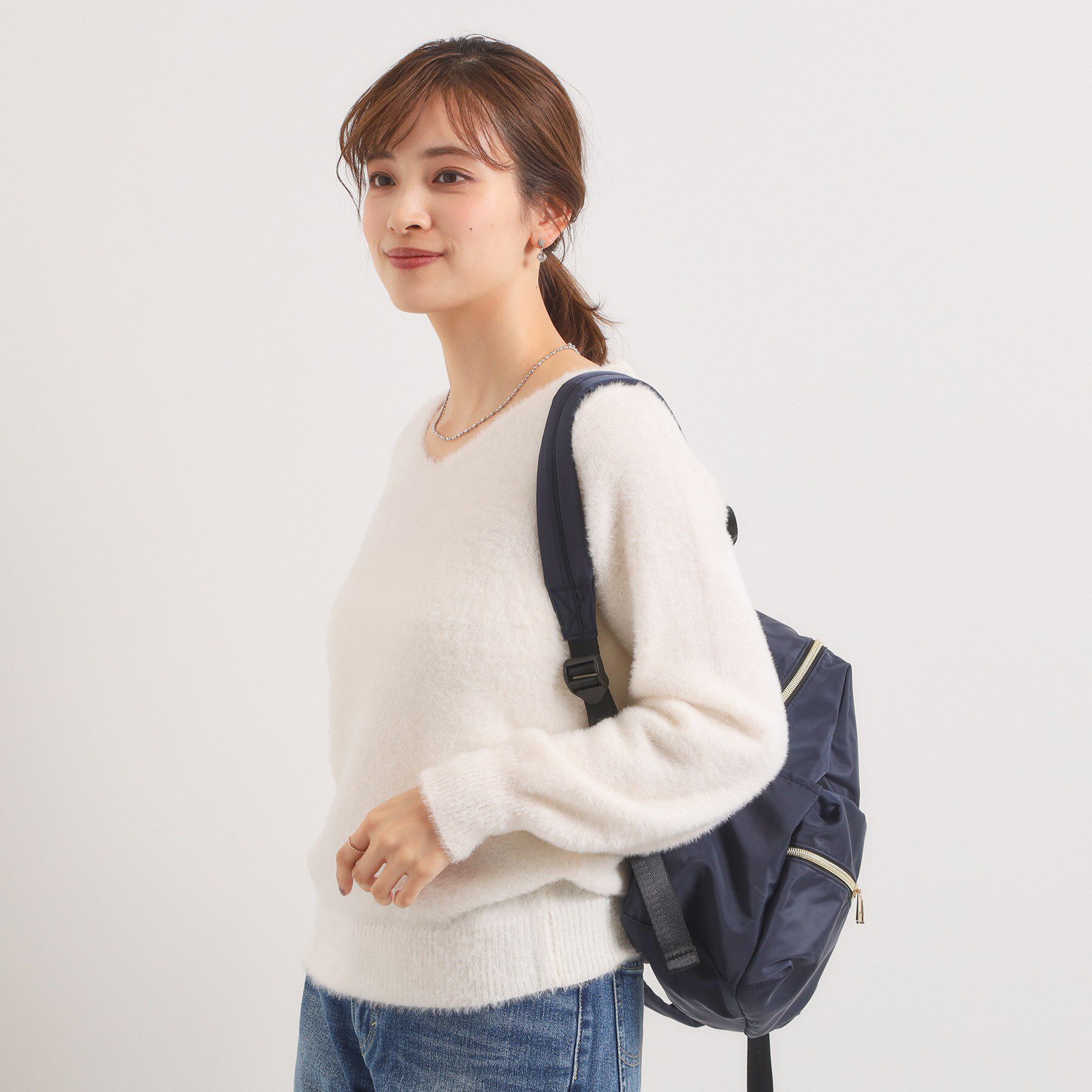 ITS&rsquo;DEMO「【手洗い可】フェザーヤーンVネックニット」|ニット・セーター|