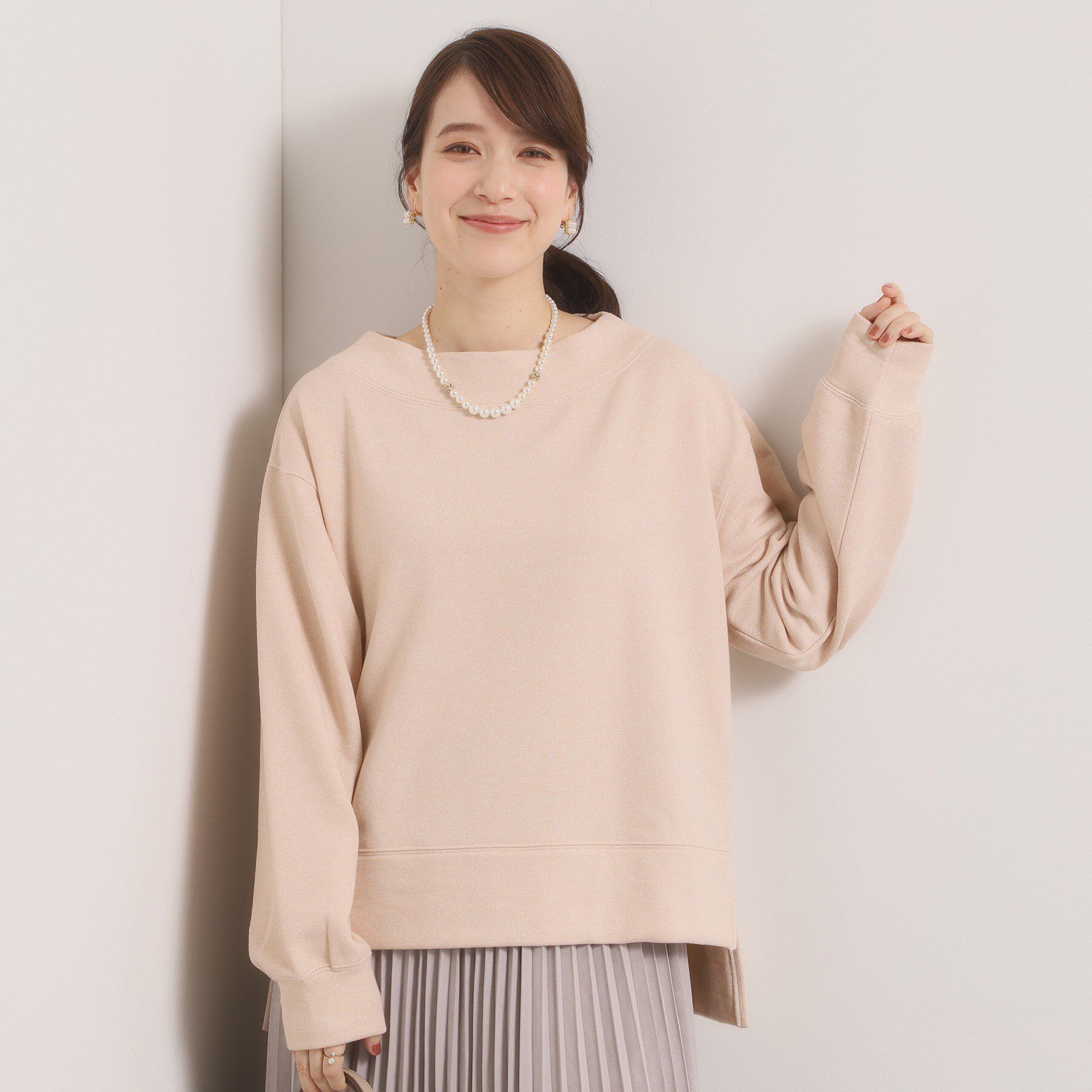 ITS&rsquo;DEMO「【洗濯機OK】ラメ裏毛プルオーバー」|Tシャツ・カットソー|