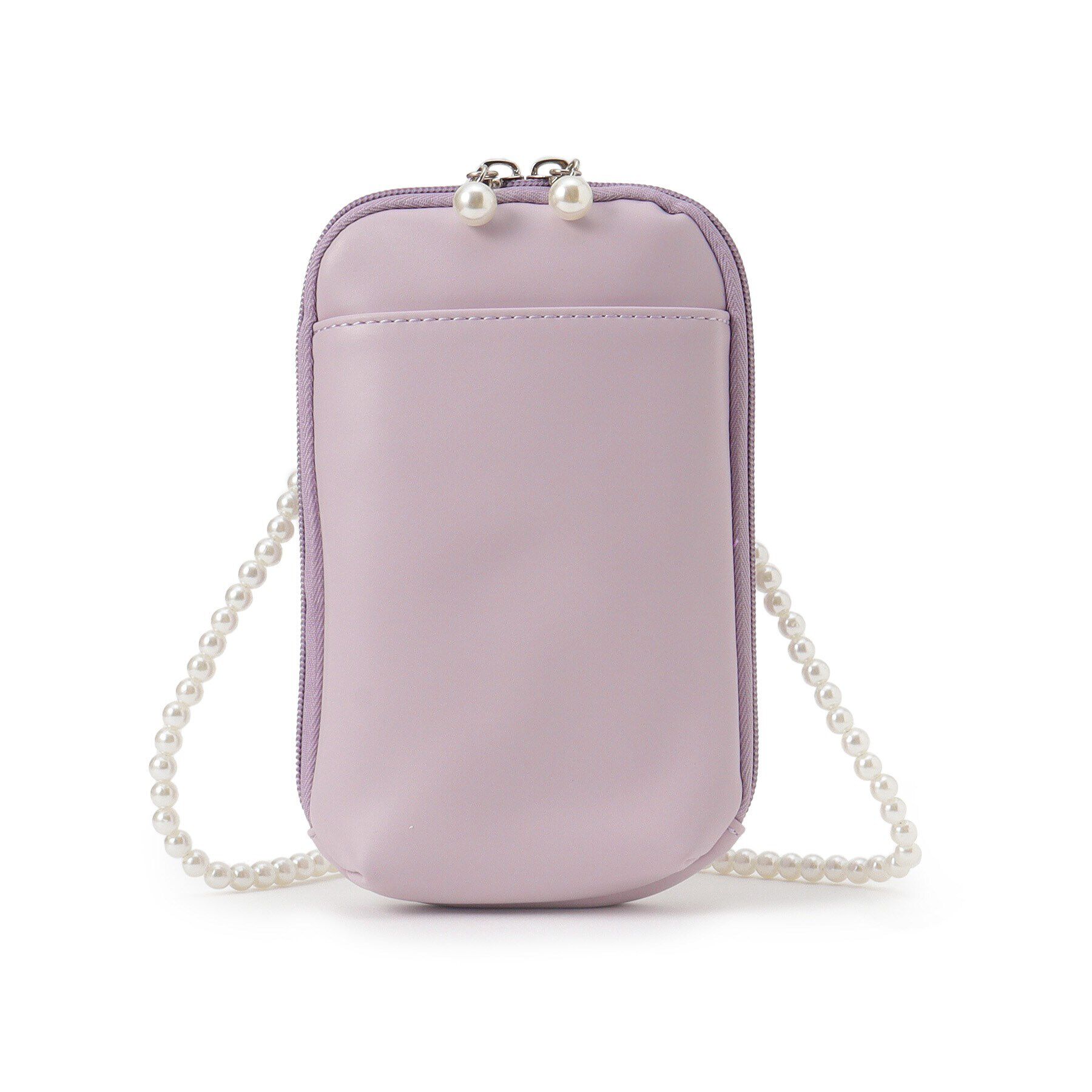 Ober Tashe「パール調チェーン マルチショルダーバッグ お財布ショルダー スマホショルダー ミニ ポシェット」|ショルダー・メッセンジャー|パープル(083)