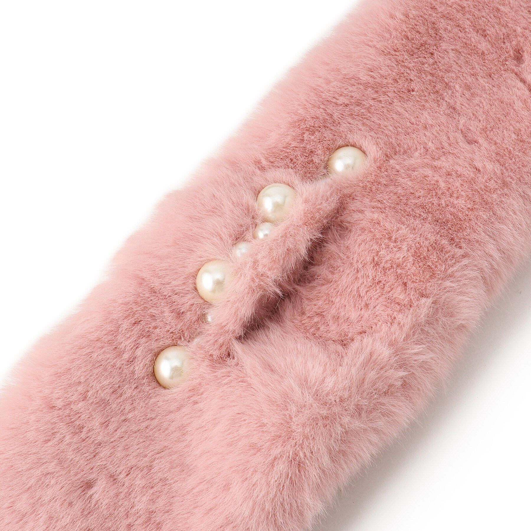 Ober Tashe「フェイクパールラインファーティペット」|ストール|