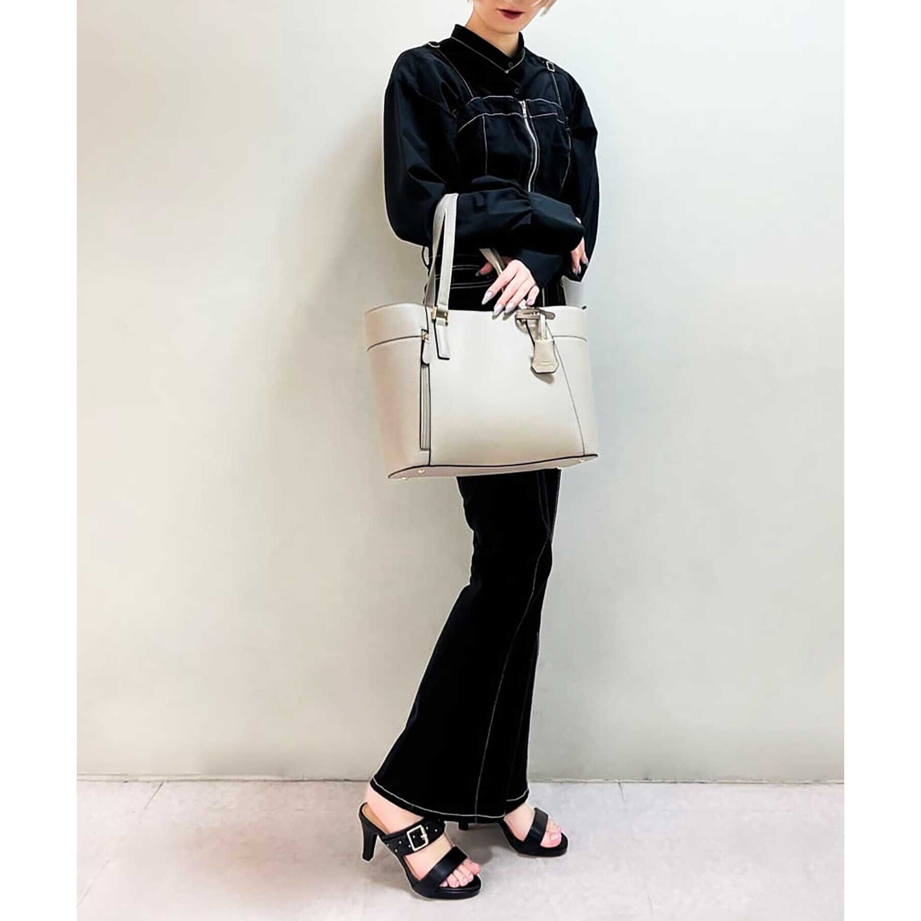 ESPERANZA「ビジューバックルダブルベルトサンダル 24SS」|サンダル|