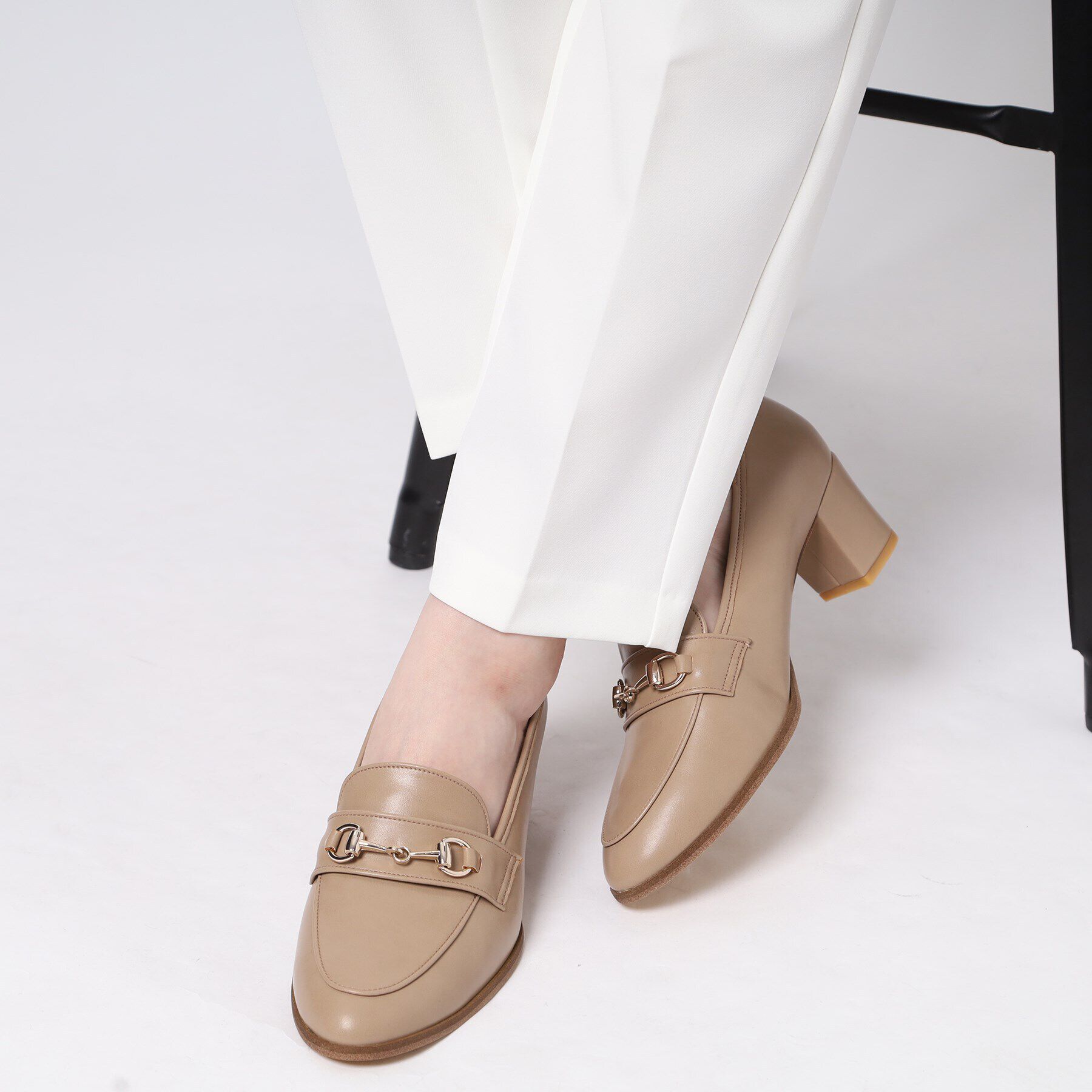 ESPERANZA「ミドルヒールビットローファー」|パンプス|