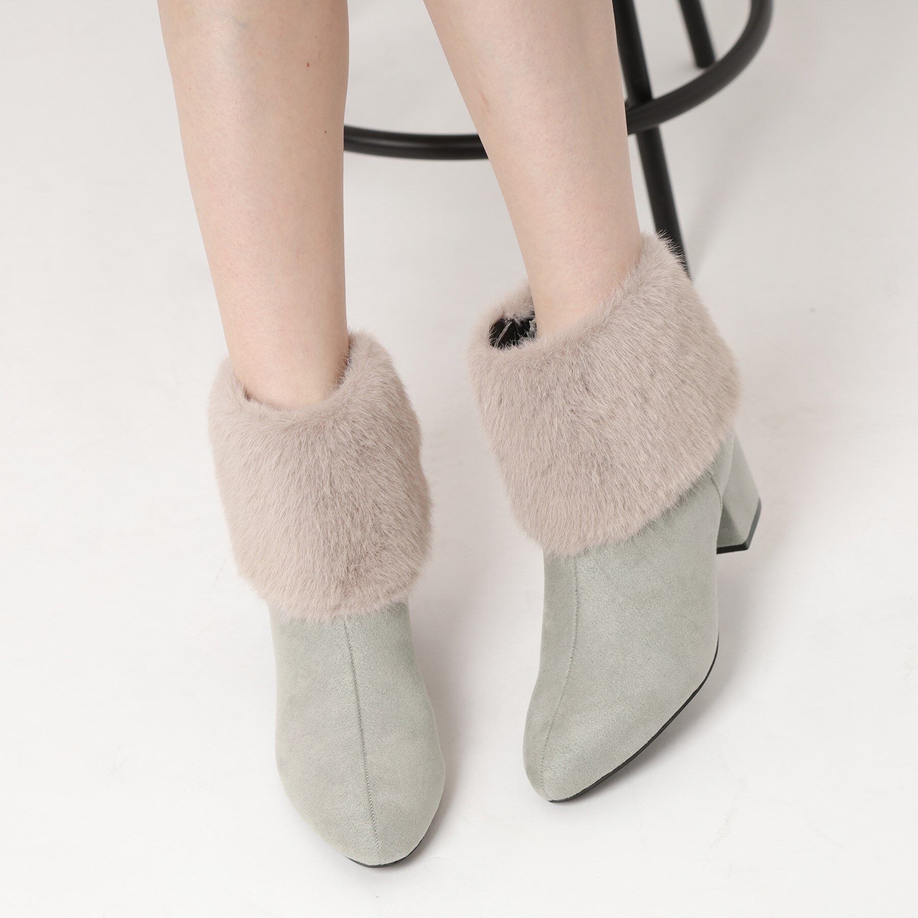 ESPERANZA「2WAYファーショートブーツ」|ショートブーツ|