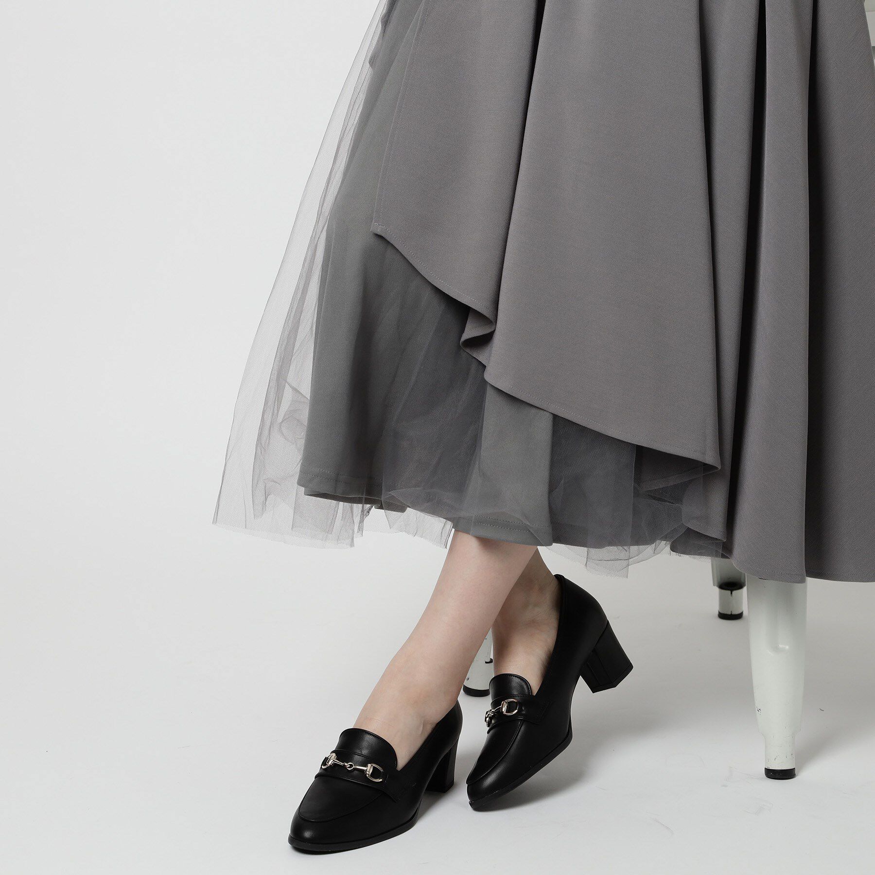 ESPERANZA「ミドルヒールビットローファー」|パンプス|