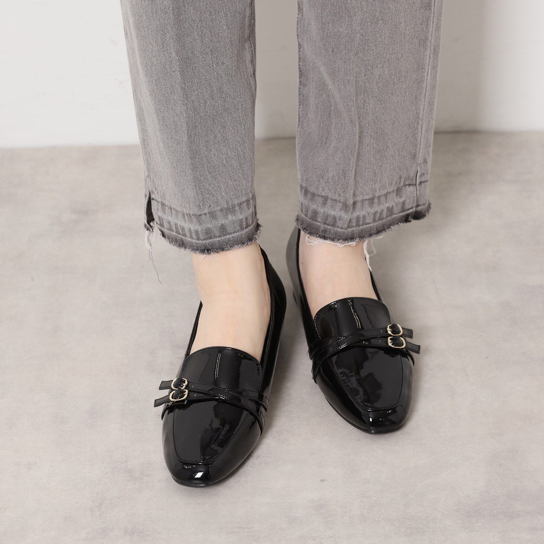 ESPERANZA「【EC先行販売】ダブルベルトローファー レイン対応」|その他|ブラック(219)