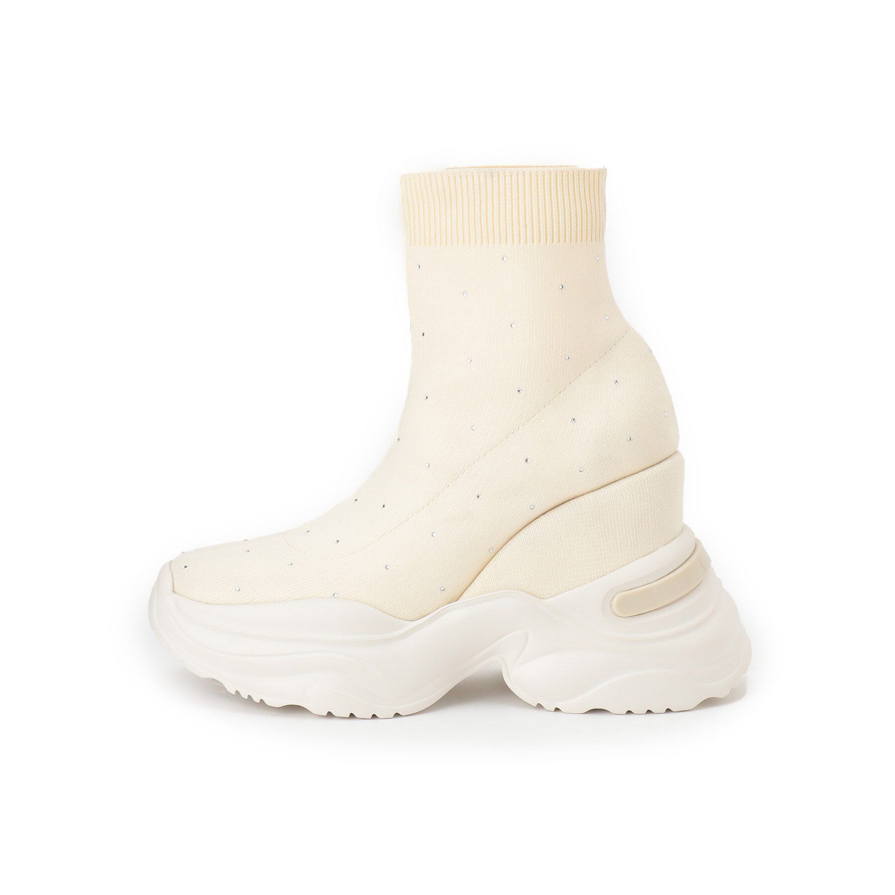 ESPERANZA「【EC先行販売】スニーカーソールラインストーンニットブーツ」|ショートブーツ|