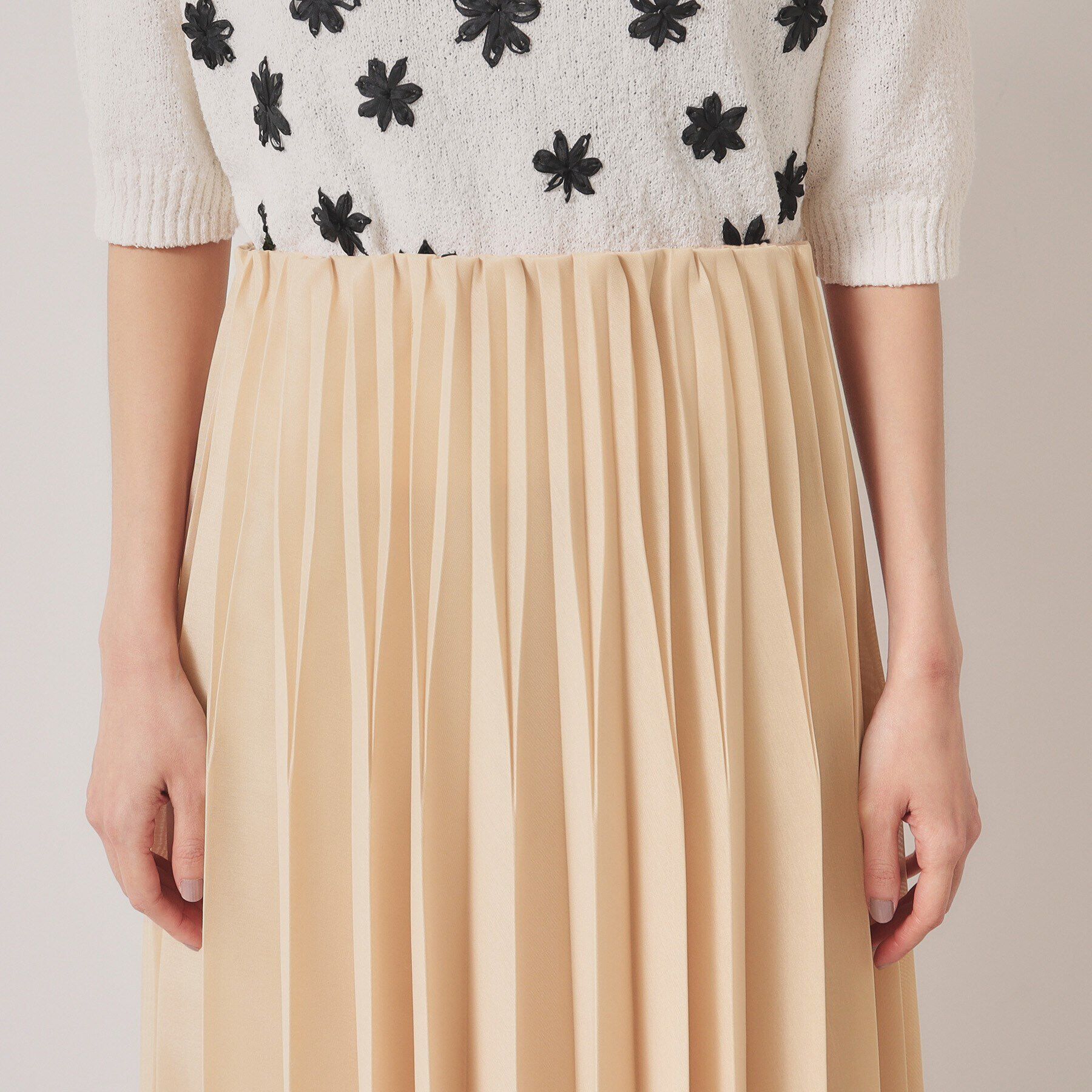 SunaUna「【オーガンジー／ウエストゴム】プリーツロングスカート」|スカート|