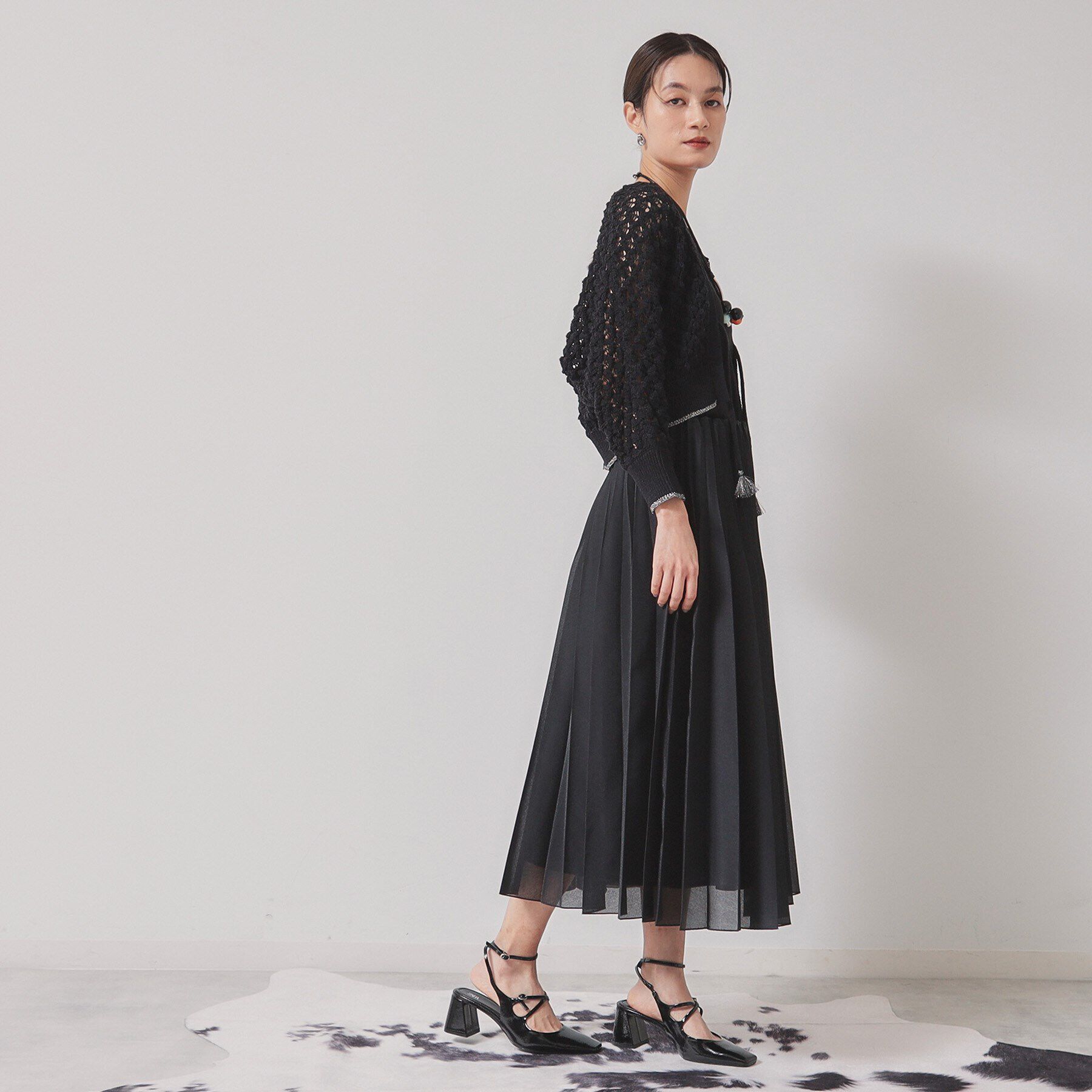 SunaUna「【オーガンジー／ウエストゴム】プリーツロングスカート」|スカート|