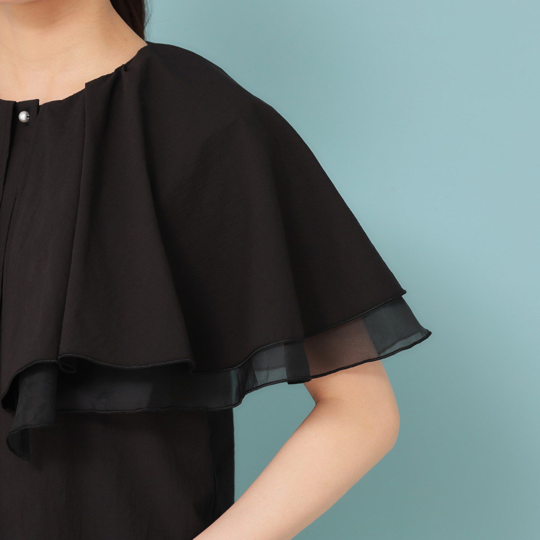 SunaUna「【フェミニン】ケープカラーブラウス」|シャツ・ブラウス|