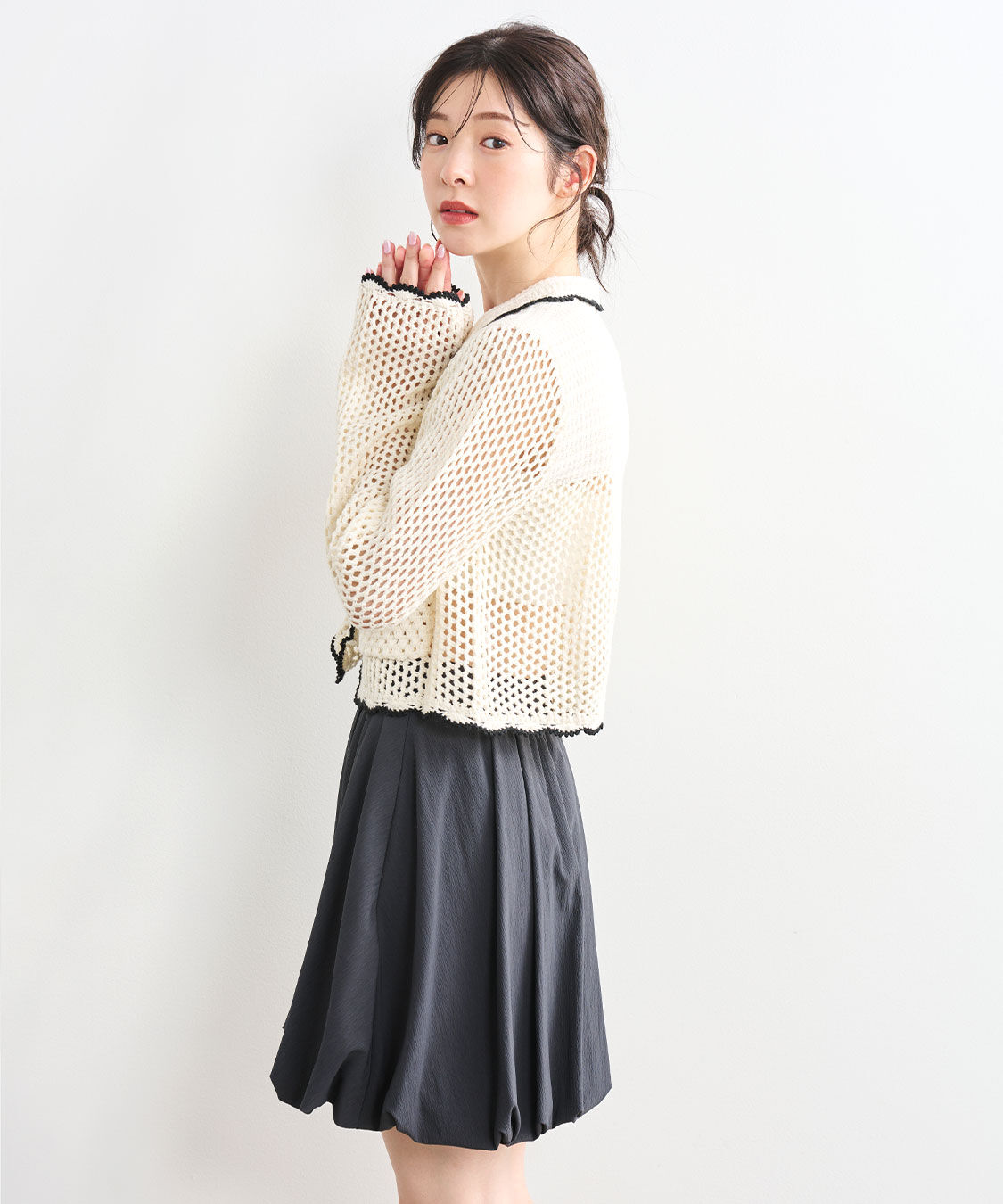 COCO DEAL「クロシェニットカーディガン」|ニット・セーター|