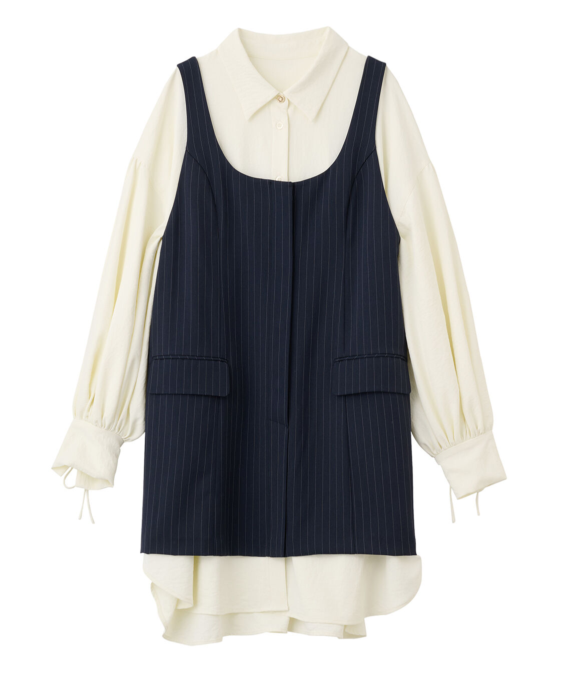 COCO DEAL「シャツレイヤードミニワンピース」|ワンピース|