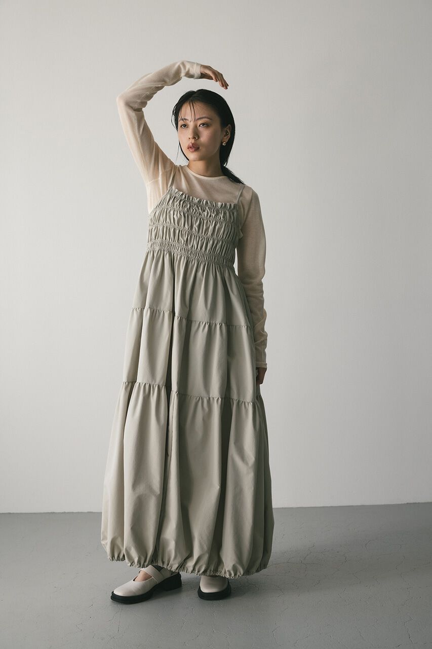 STYLEMIXER「シャーリングバルーンキャミワンピース」|ワンピース|