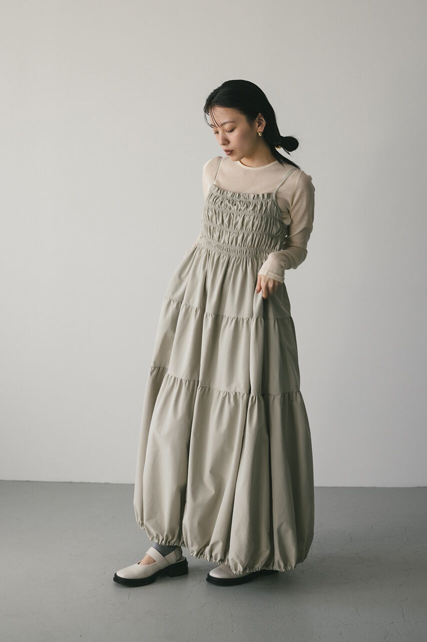 STYLEMIXER「シャーリングバルーンキャミワンピース」|ワンピース|