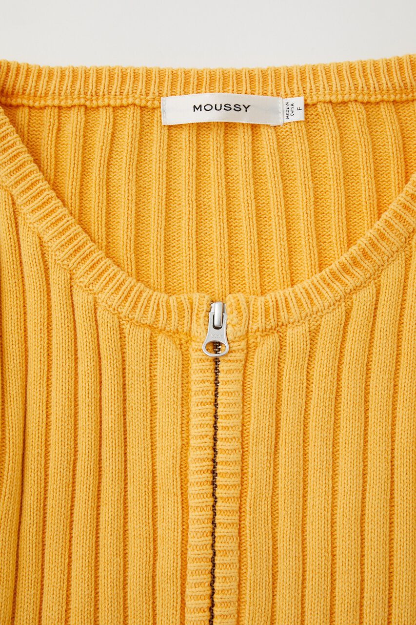 MOUSSY「STONE WASH ZIP UP ニットカーディガン」|カーディガン|