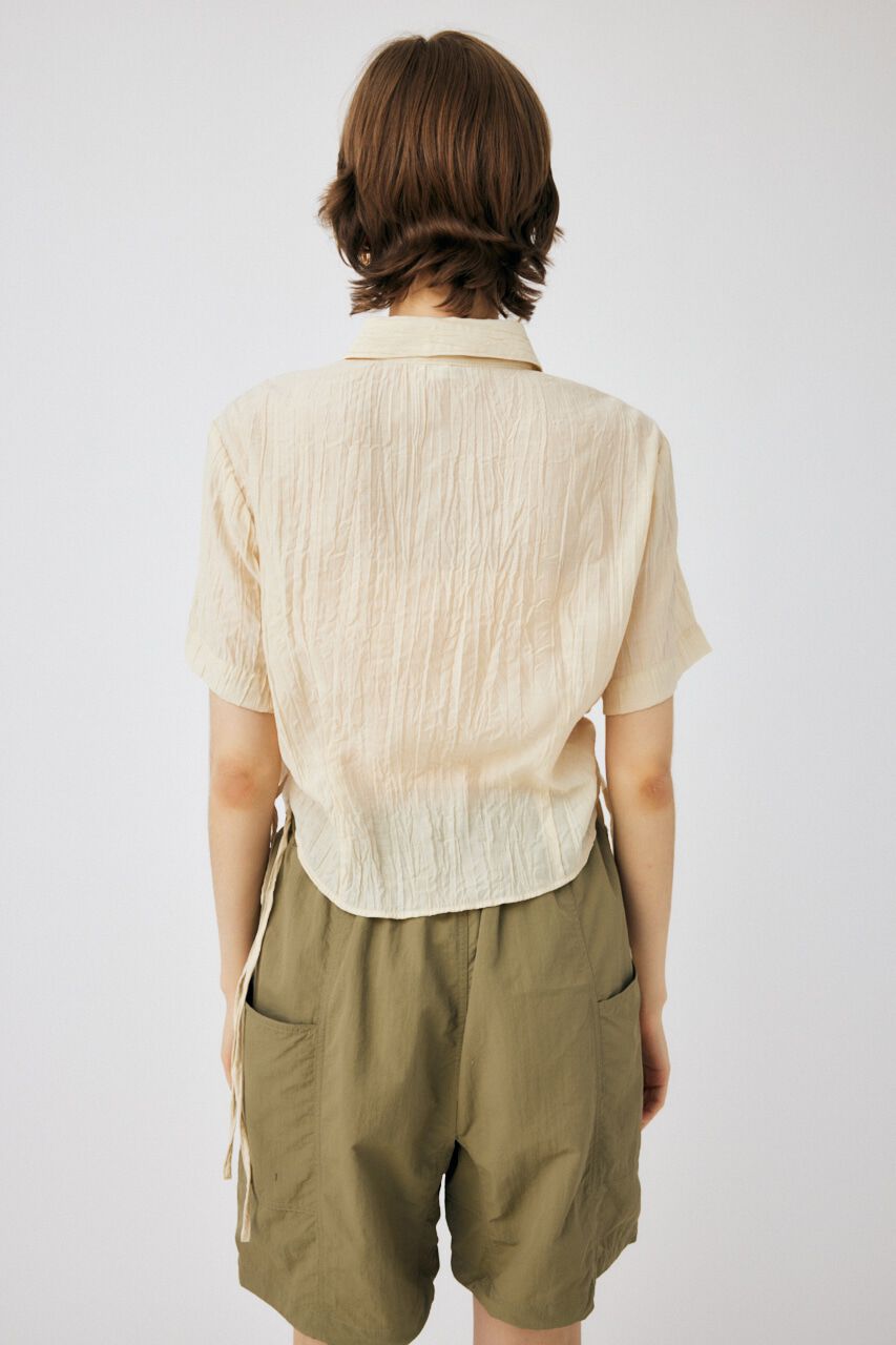 MOUSSY「SIDE GATHER H／S シャツ」|シャツ・ブラウス|