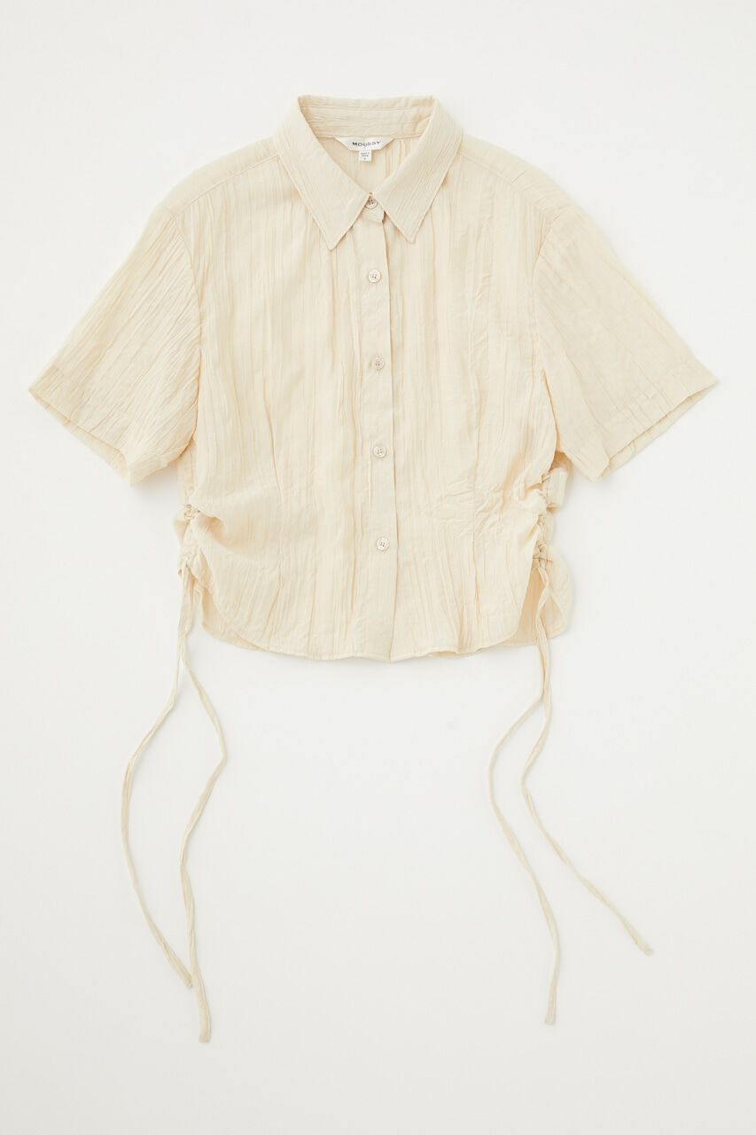MOUSSY「SIDE GATHER H／S シャツ」|シャツ・ブラウス|