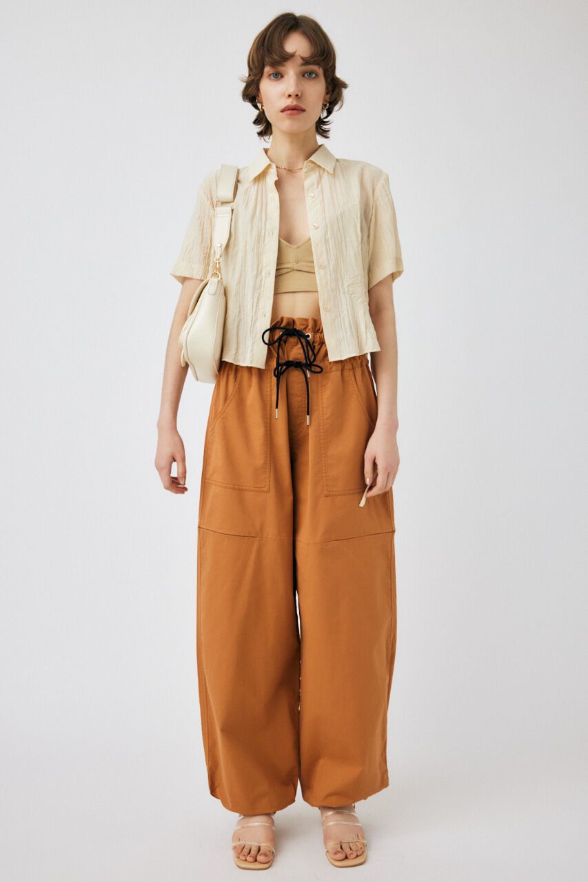 MOUSSY「SIDE GATHER H／S シャツ」|シャツ・ブラウス|