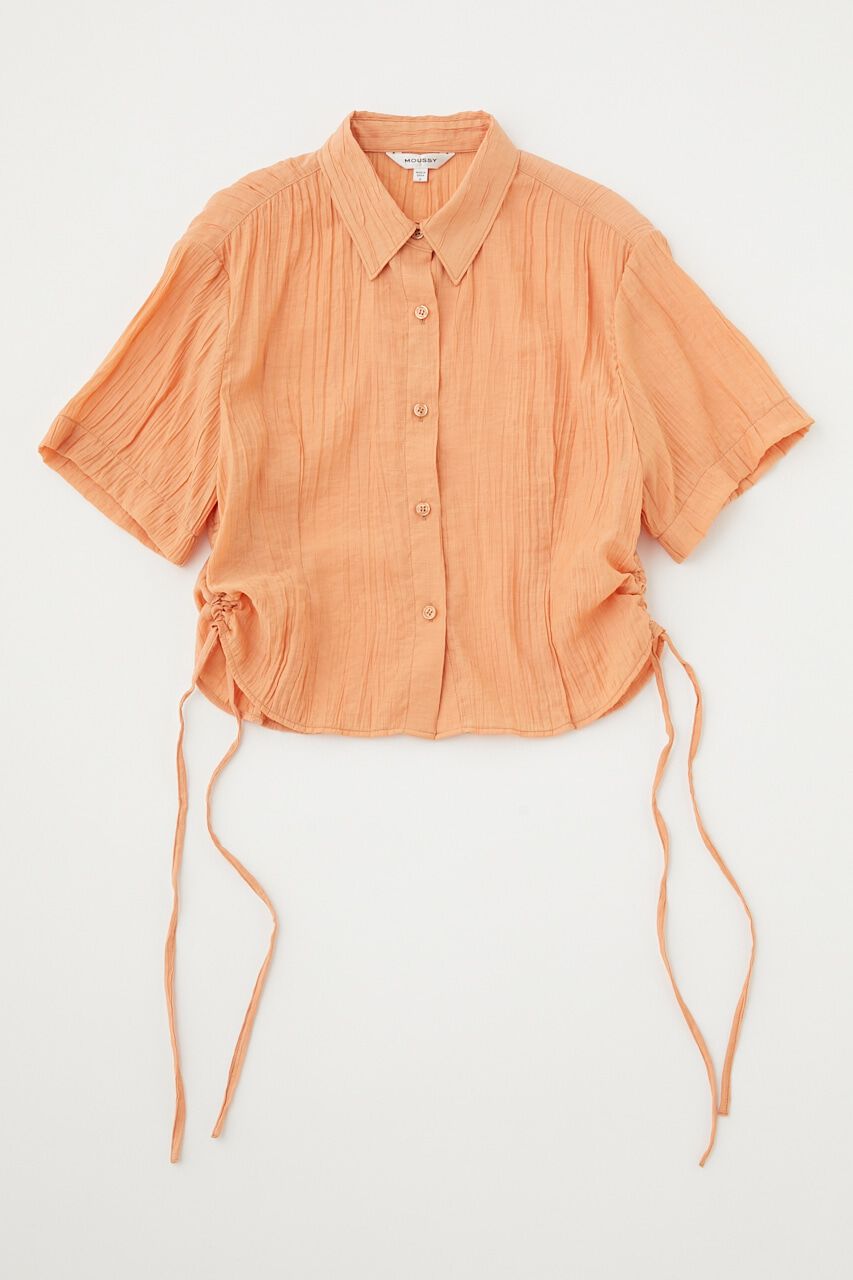 MOUSSY「SIDE GATHER H／S シャツ」|シャツ・ブラウス|