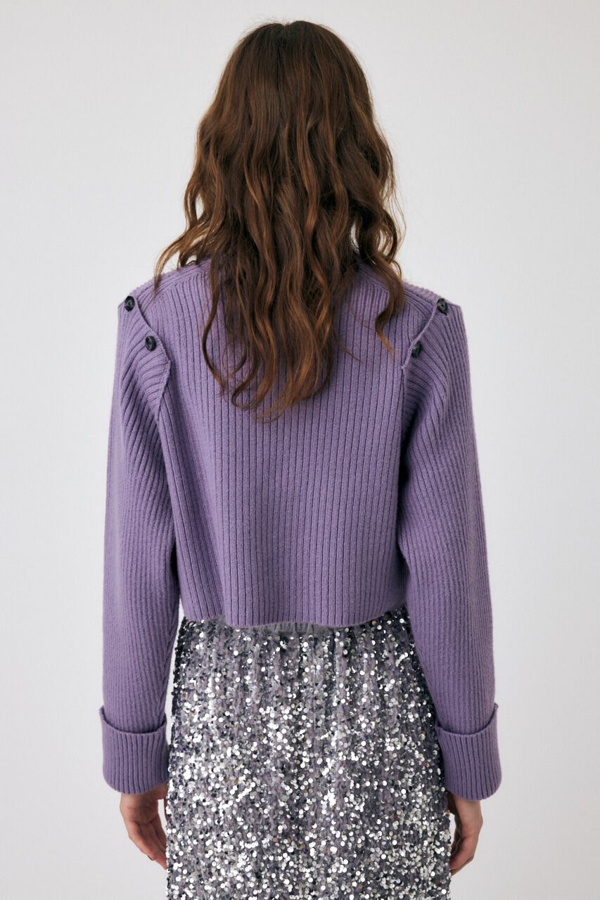 MOUSSY「LAYERED LIKE オープンショルダーニット」|ニット・セーター|