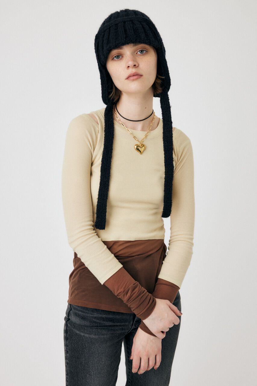 MOUSSY「COLOR BLOCK DOUBLE LAYER LSTシャツ」|Tシャツ・カットソー|