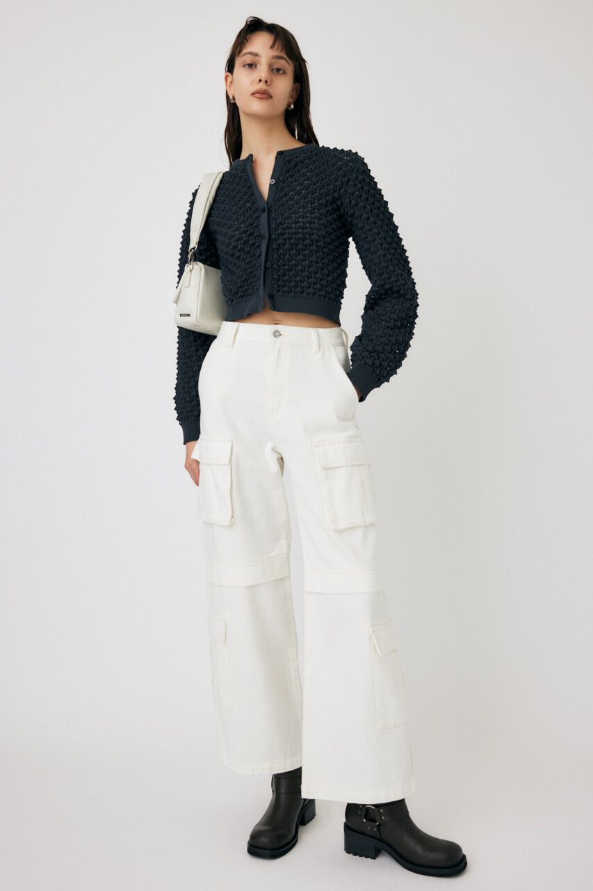 MOUSSY「PEAK STITCH KNIT カーディガン」|ニット・セーター|