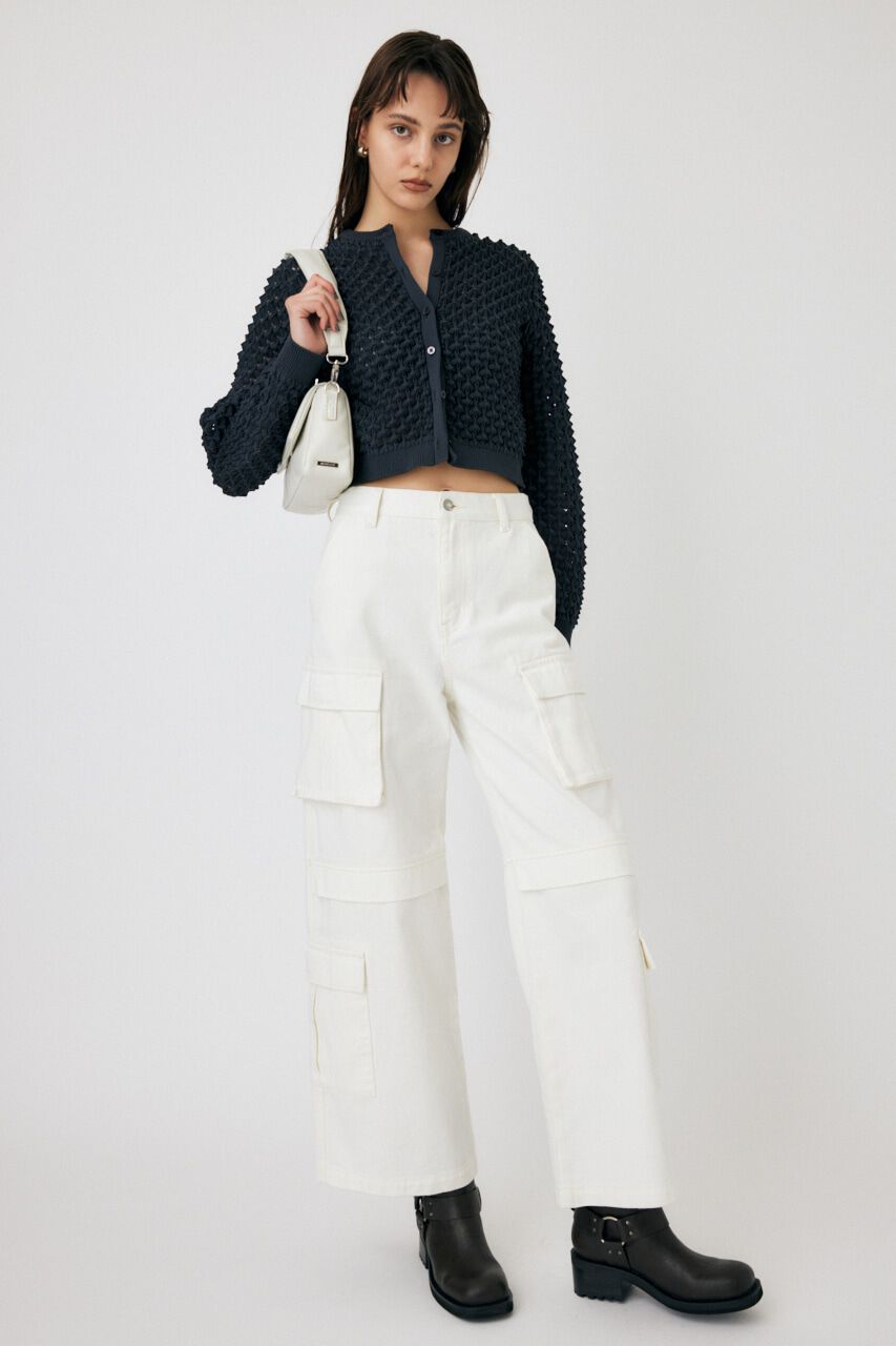 MOUSSY「PEAK STITCH KNIT カーディガン」|ニット・セーター|