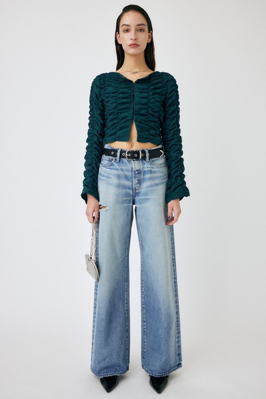 MOUSSY「SHIRRING CROP トップス」|Tシャツ・カットソー|