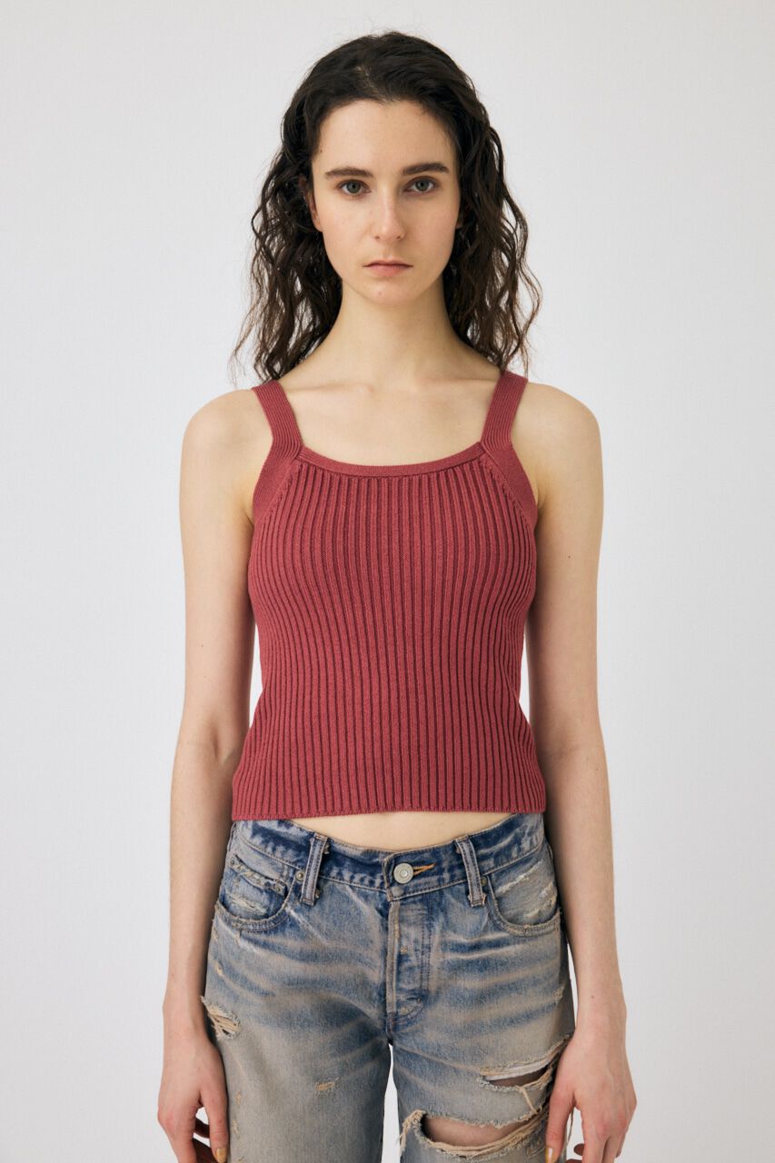 MOUSSY「ZIP UP RIB KNIT カーデ＆タンク」|ニット・セーター|