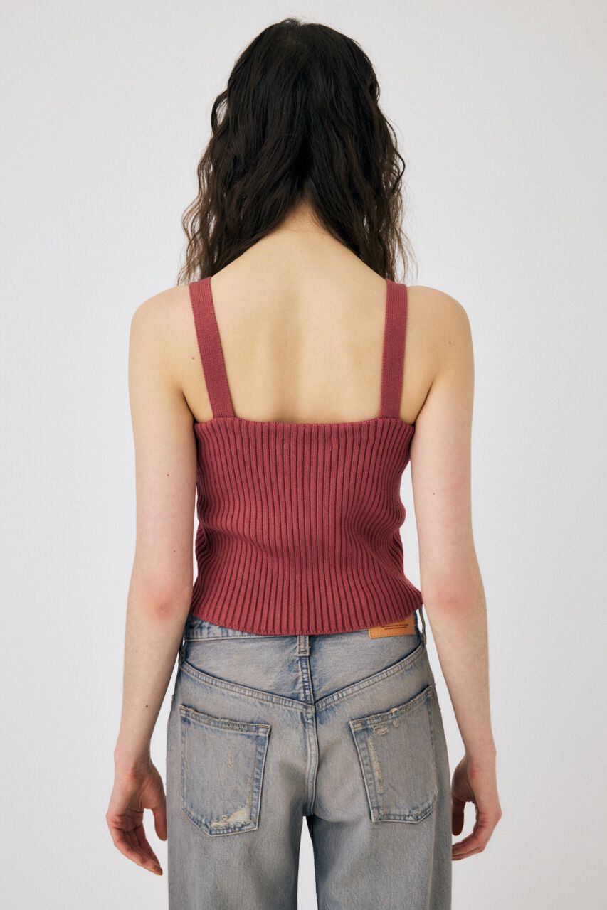 MOUSSY「ZIP UP RIB KNIT カーデ＆タンク」|ニット・セーター|