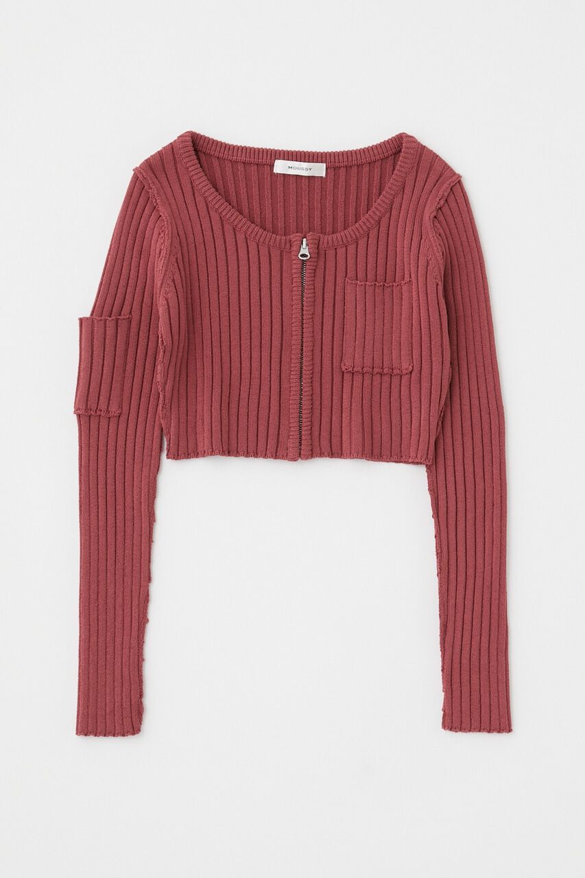 MOUSSY「ZIP UP RIB KNIT カーデ＆タンク」|ニット・セーター|