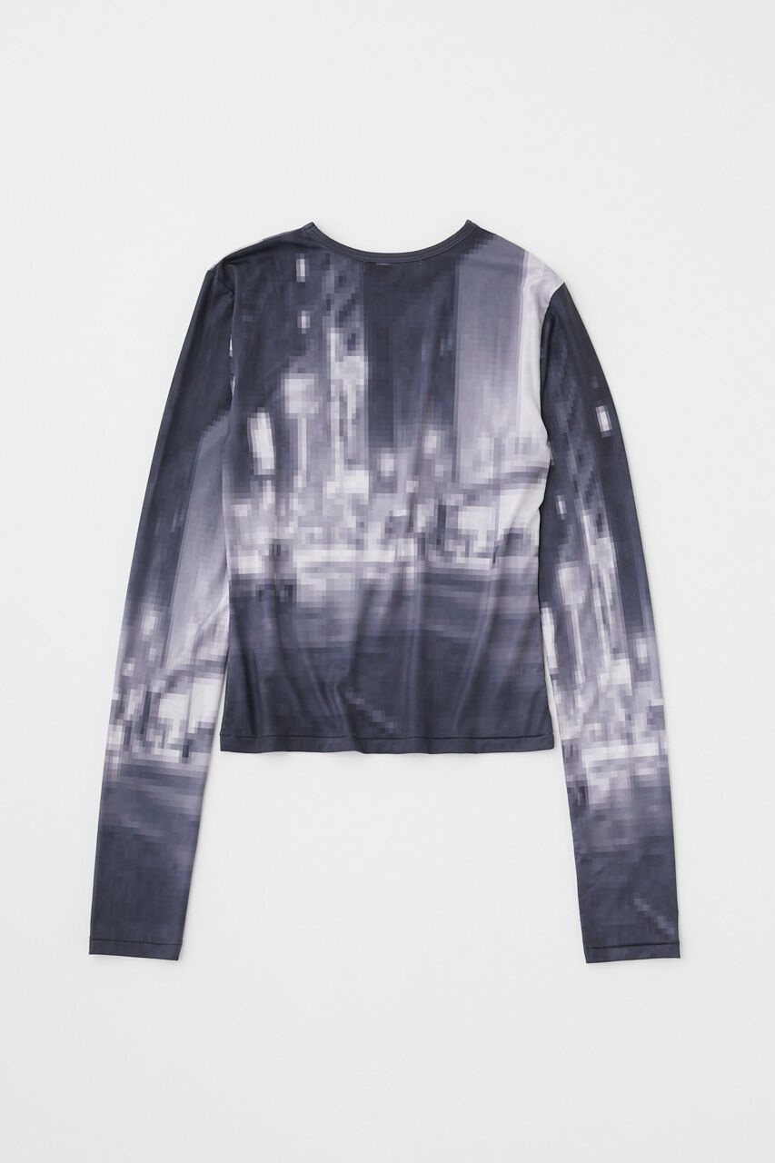 MOUSSY「CITY LIGHTS PIXEL LS Tシャツ」|Tシャツ・カットソー|