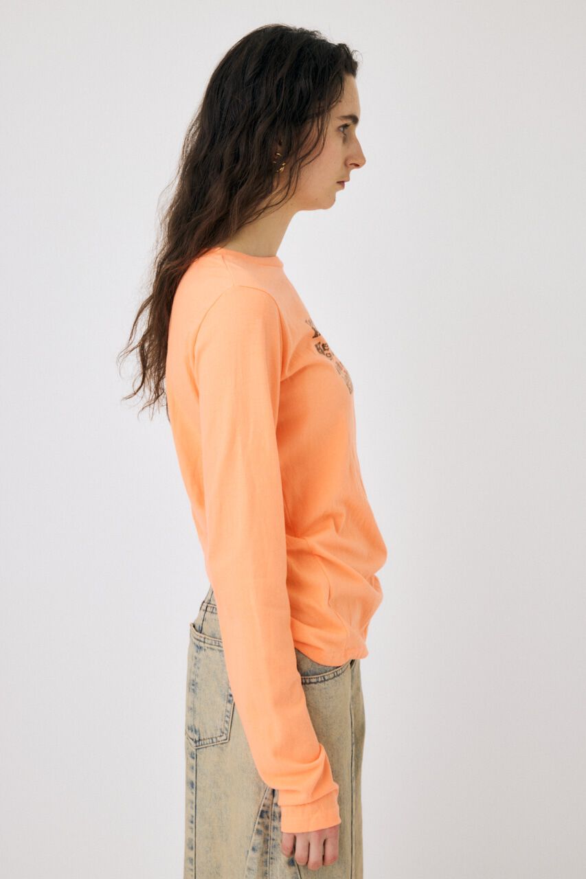 MOUSSY「SIDE GATHER LS Tシャツ」|Tシャツ・カットソー|