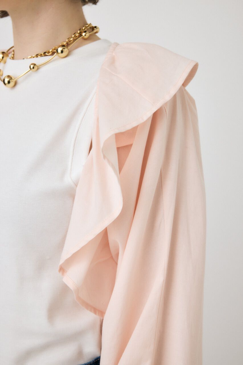 MOUSSY「VOLUME SLEEVE RUFFLE トップス」|シャツ・ブラウス|
