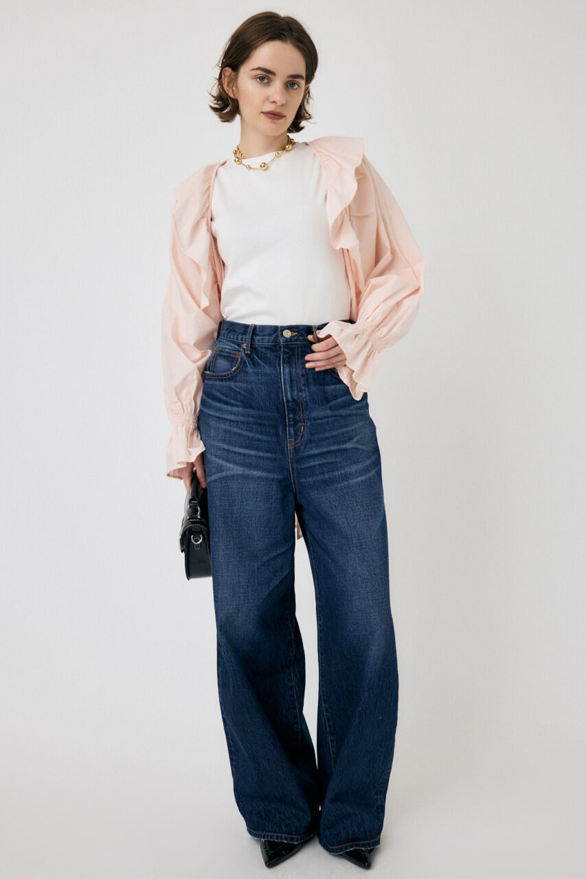 MOUSSY「VOLUME SLEEVE RUFFLE トップス」|シャツ・ブラウス|