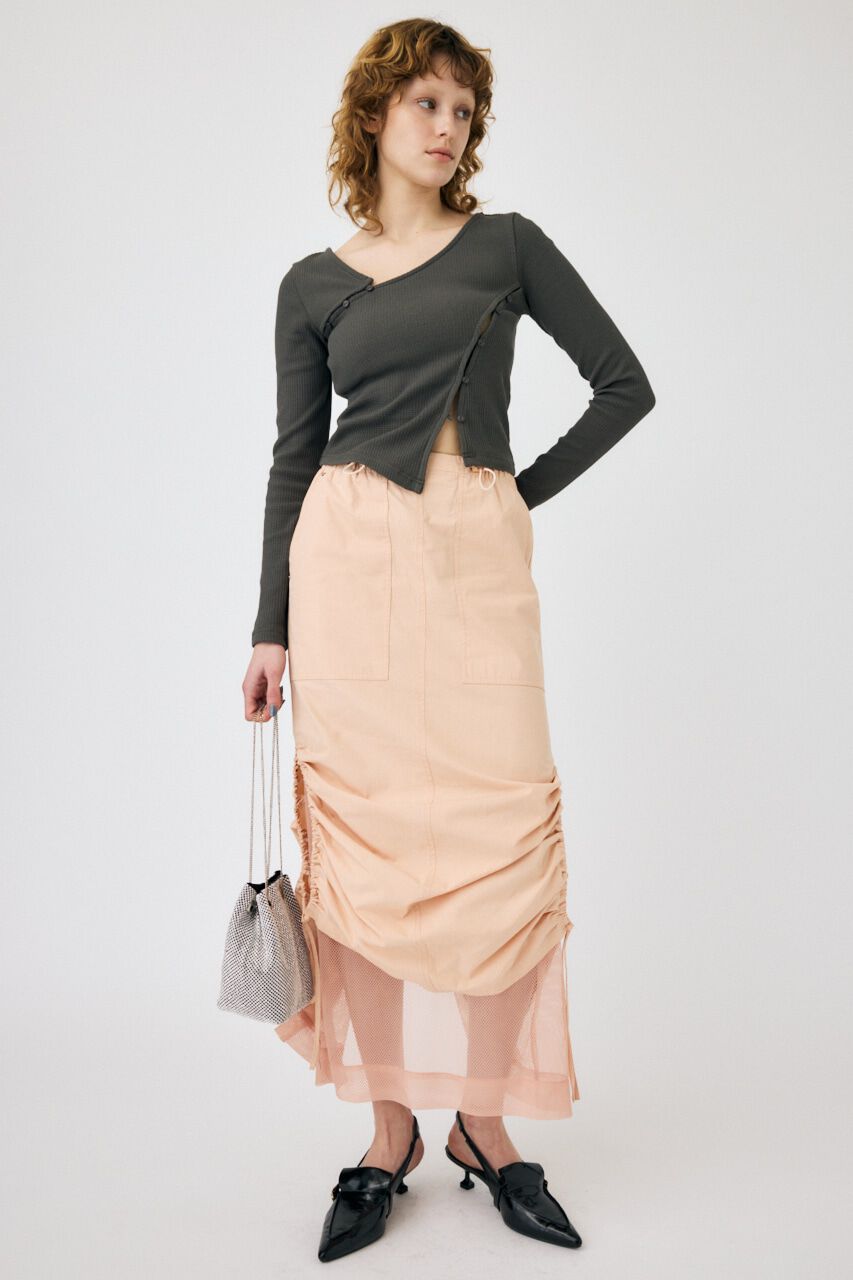 MOUSSY「MESH LAYERED CARGO スカート」|スカート|