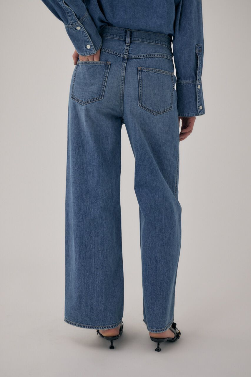 MOUSSY「オーガニックコットンデニムローライズルーズストレート」|デニム|