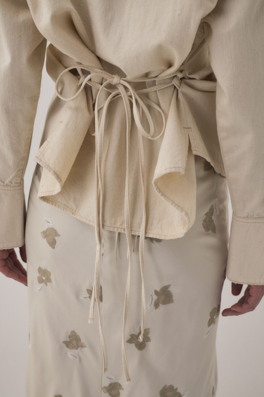 MOUSSY「オーガニックコットンデニムスタンドカラーシャツ」|Tシャツ・カットソー|