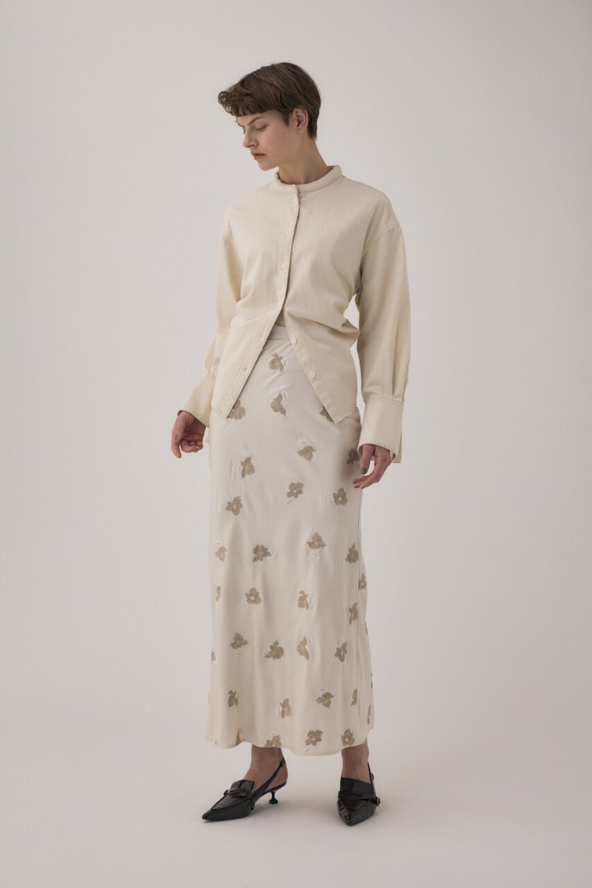 MOUSSY「オーガニックコットンデニムスタンドカラーシャツ」|Tシャツ・カットソー|