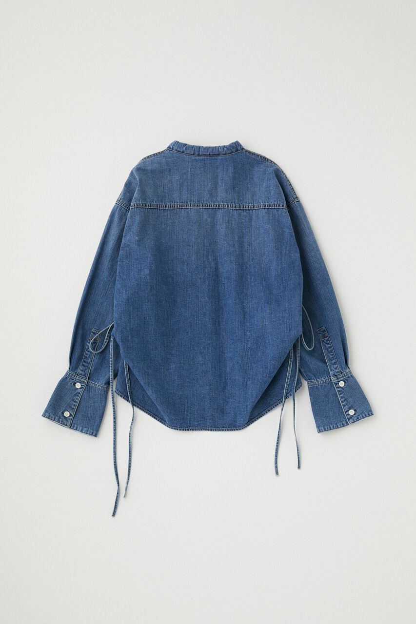MOUSSY「オーガニックコットンデニムスタンドカラーシャツ」|Tシャツ・カットソー|
