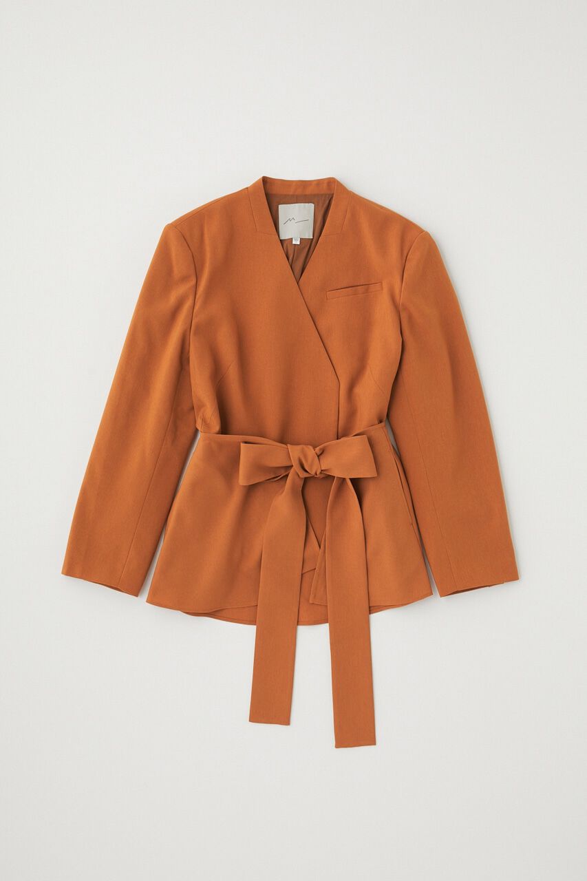 MOUSSY「リサイクルポリエステル使用ノーカラージャケット＆ペプラムベルトSET」|その他|