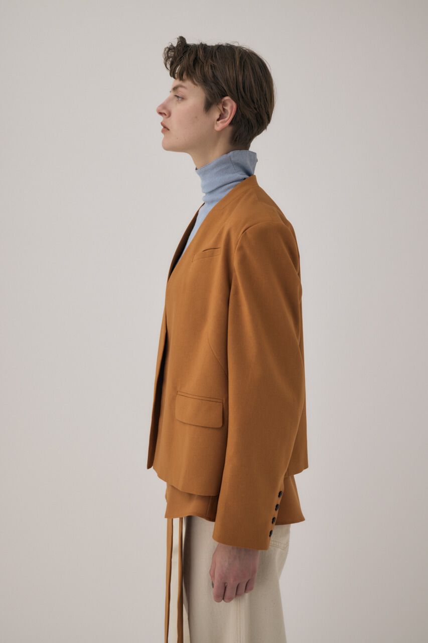 MOUSSY「リサイクルポリエステル使用ノーカラージャケット＆ペプラムベルトSET」|その他|