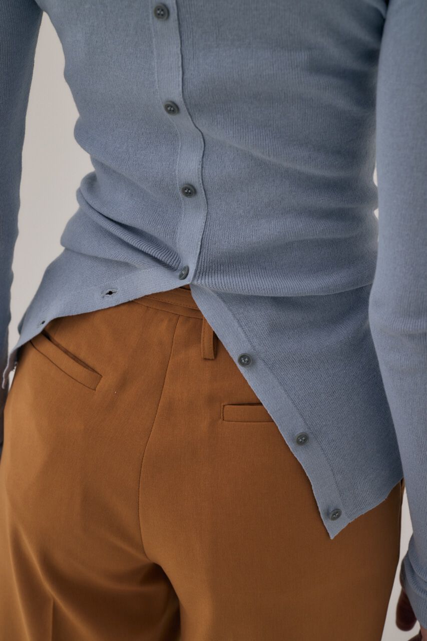 MOUSSY「ｵｰｶﾞﾆｯｸｺｯﾄﾝ使用の薄手ﾆｯﾄやわらかな着心地の前後で着ら 」|ニット・セーター|