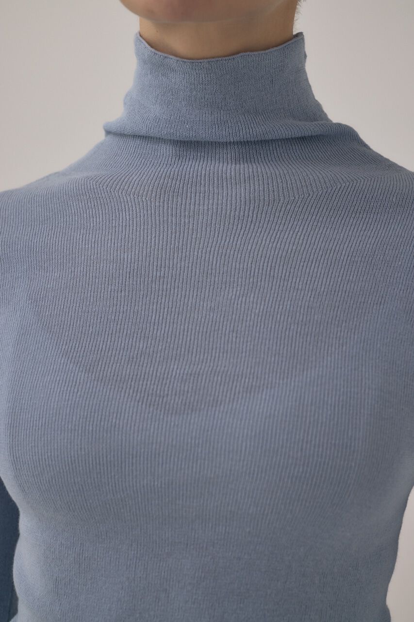 MOUSSY「ｵｰｶﾞﾆｯｸｺｯﾄﾝ使用の薄手ﾆｯﾄやわらかな着心地の前後で着ら 」|ニット・セーター|