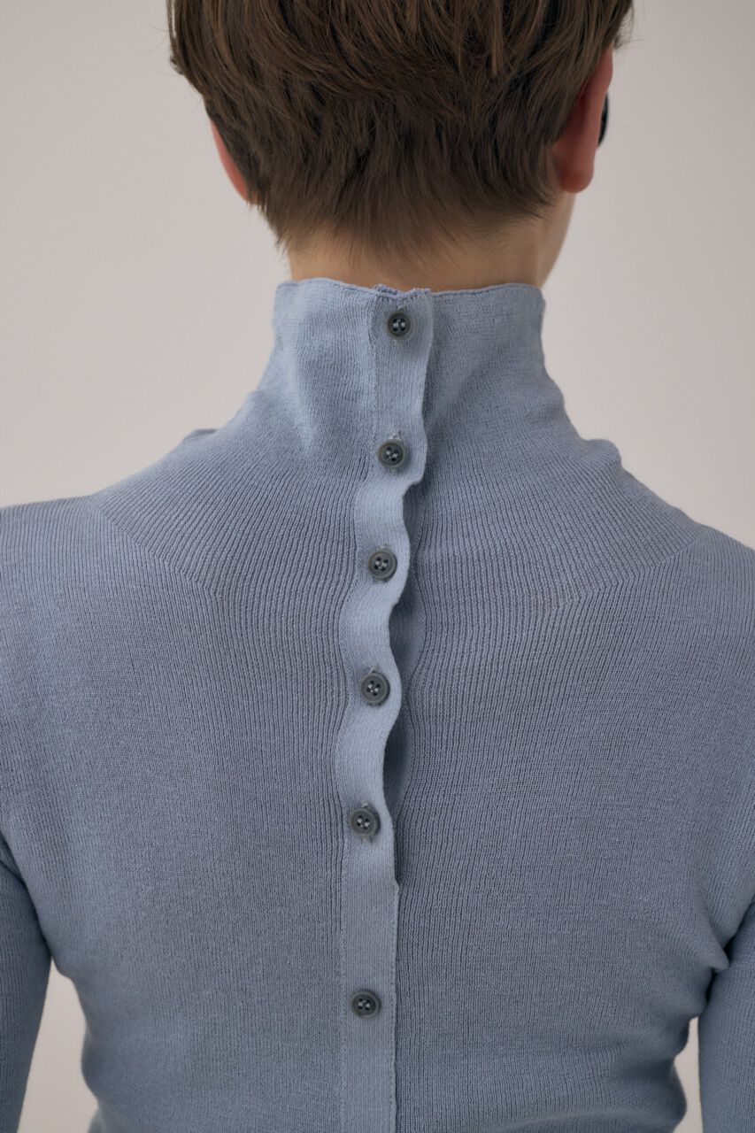 MOUSSY「ｵｰｶﾞﾆｯｸｺｯﾄﾝ使用の薄手ﾆｯﾄやわらかな着心地の前後で着ら 」|ニット・セーター|