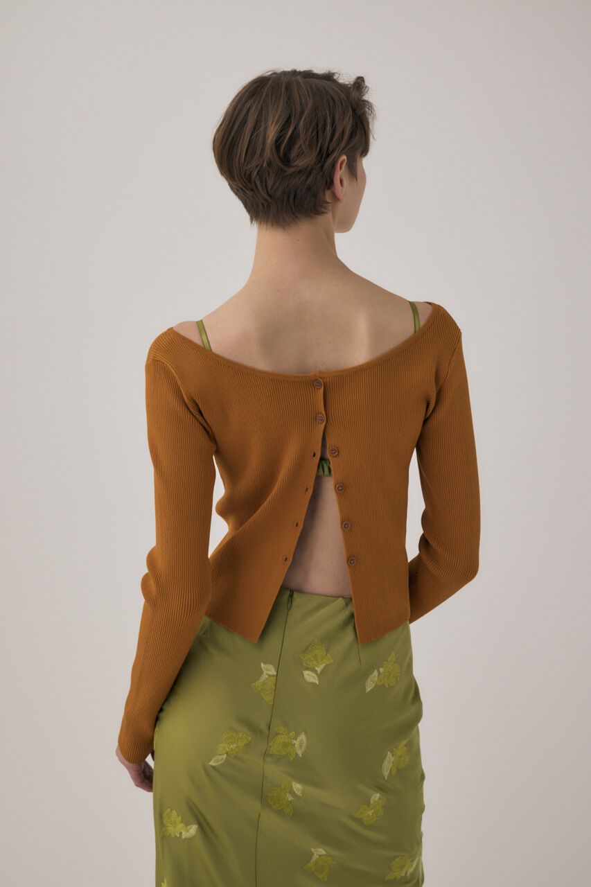 MOUSSY「ﾘｻｲｸﾙﾎﾟﾘｴｽﾃﾙ使用 経年劣化の少ないﾘﾌﾞﾆｯﾄ ｼﾝﾌﾟ  」|ニット・セーター|